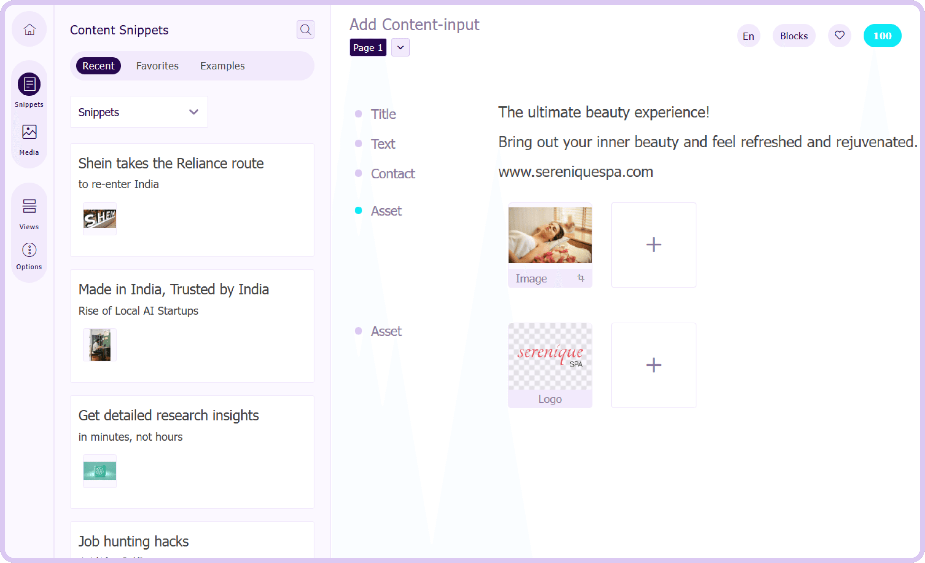 Tailor Content to Your Needs