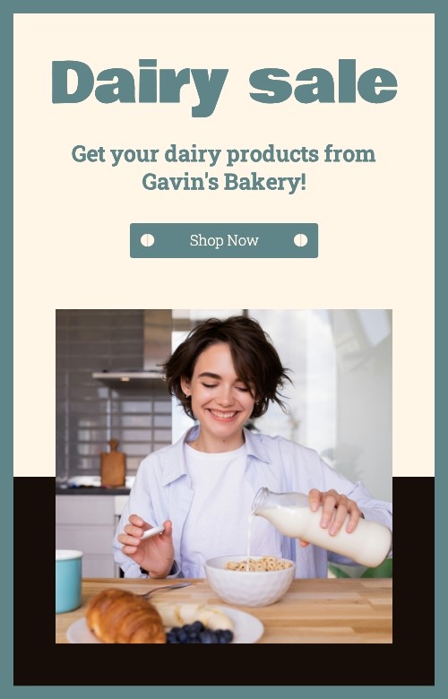 Dairy product business banner