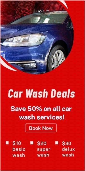 Car wash deals banner
