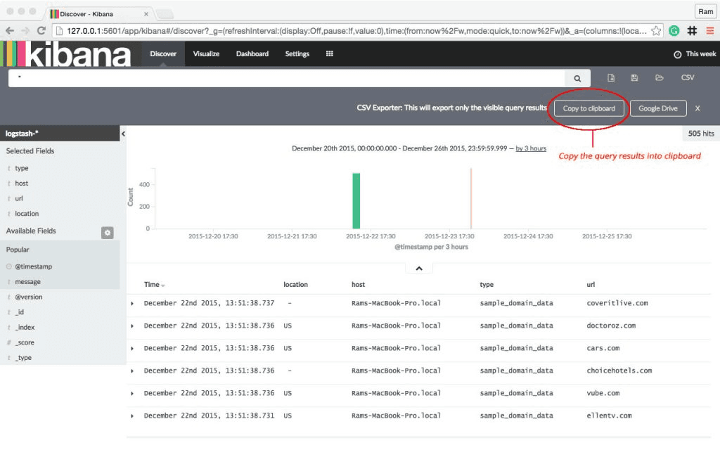 Kibana Discover