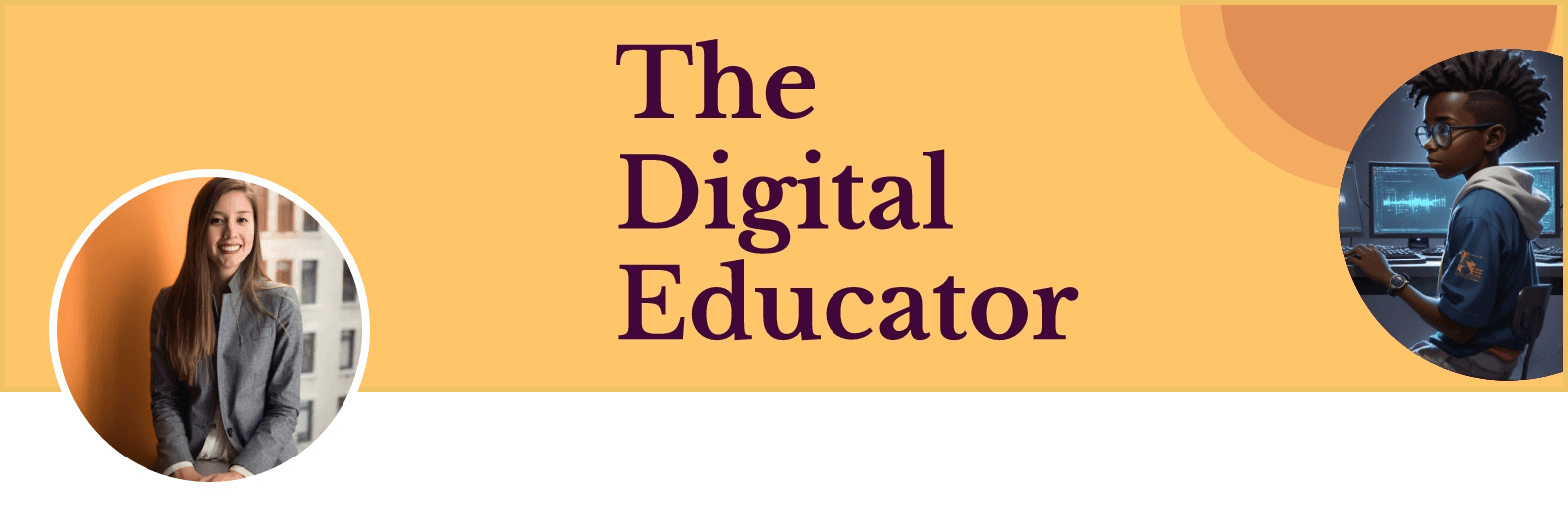 LinkedIn profile banner for digital educator - generatedWithSivi