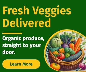 Organic vegetables home delivery ad