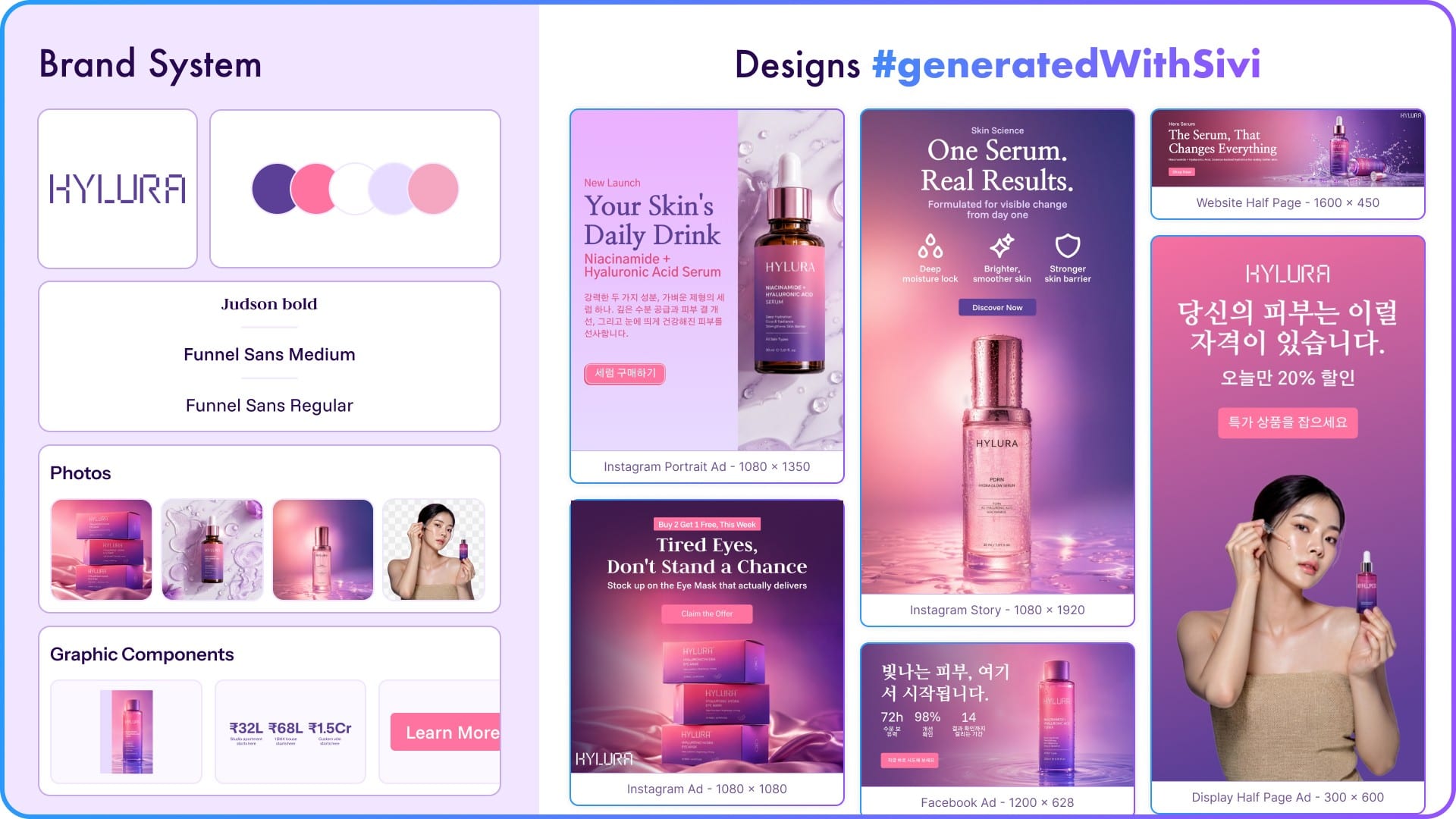 Designs generated with Sivi AI for Hylura