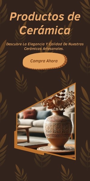Ceramic products banner in Spanish generated by Sivi