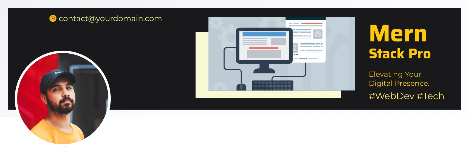 LinkedIn profile banner for digital presence - generatedWithSivi