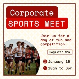 Corporate sports event banner