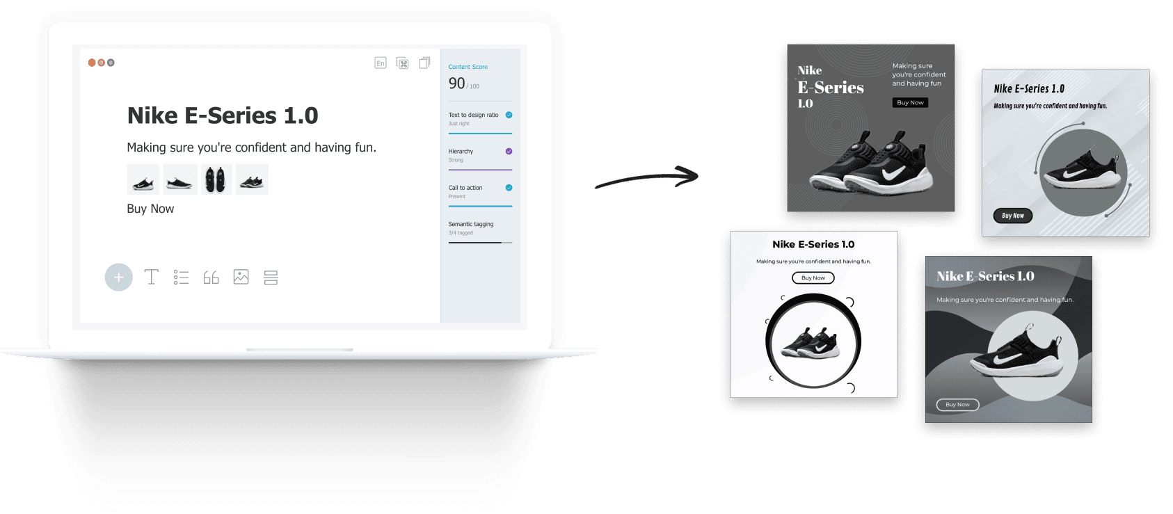 Product page to visuals