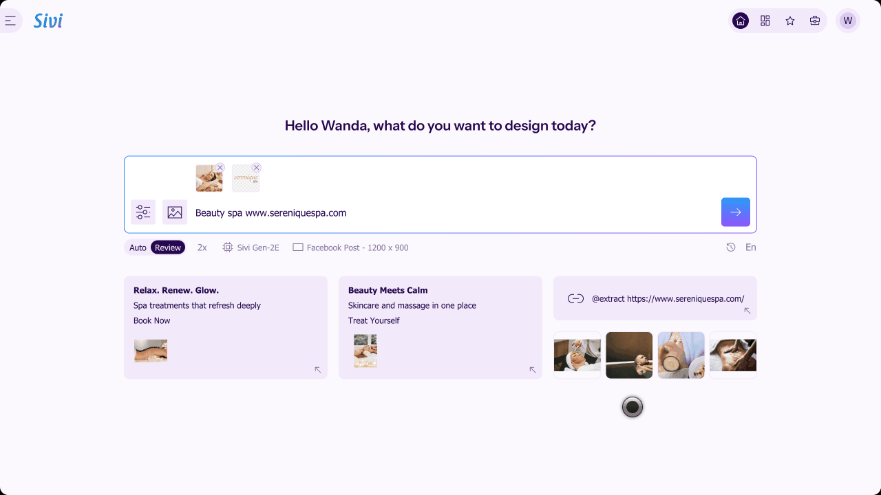 Creating Facebook Posts with AI designer