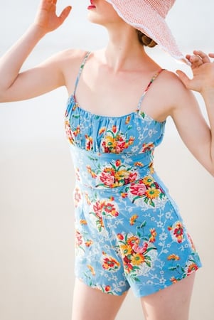 Blue floral dress