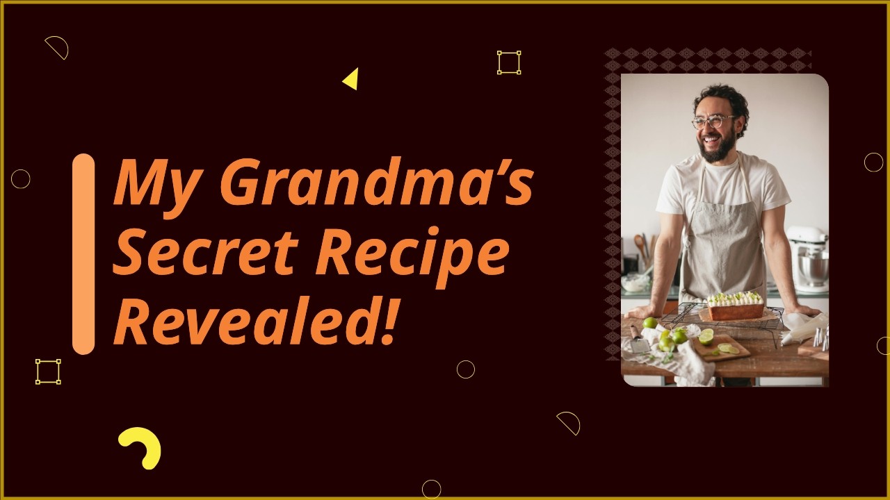 YouTube thumbnail maker for Gramdma's secret recipe video - generatedWithSivi