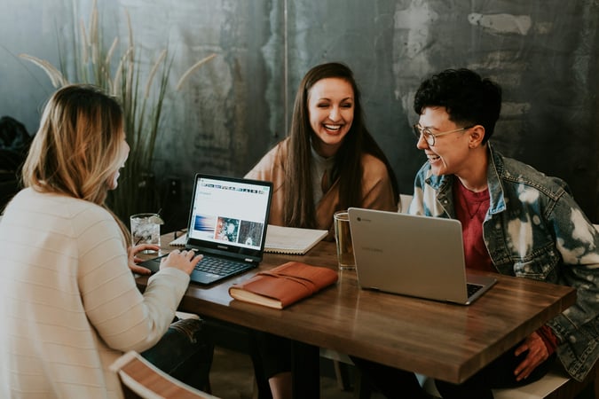 people working in office