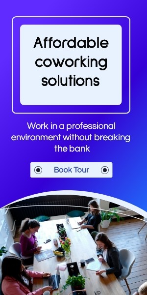 Coworking office property banner