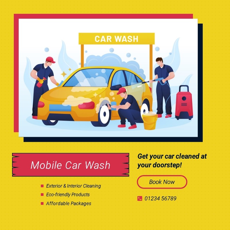 Mobile Car wash banner