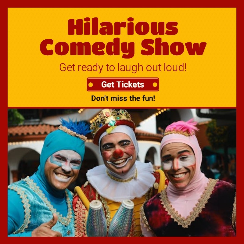 comedy show event banner