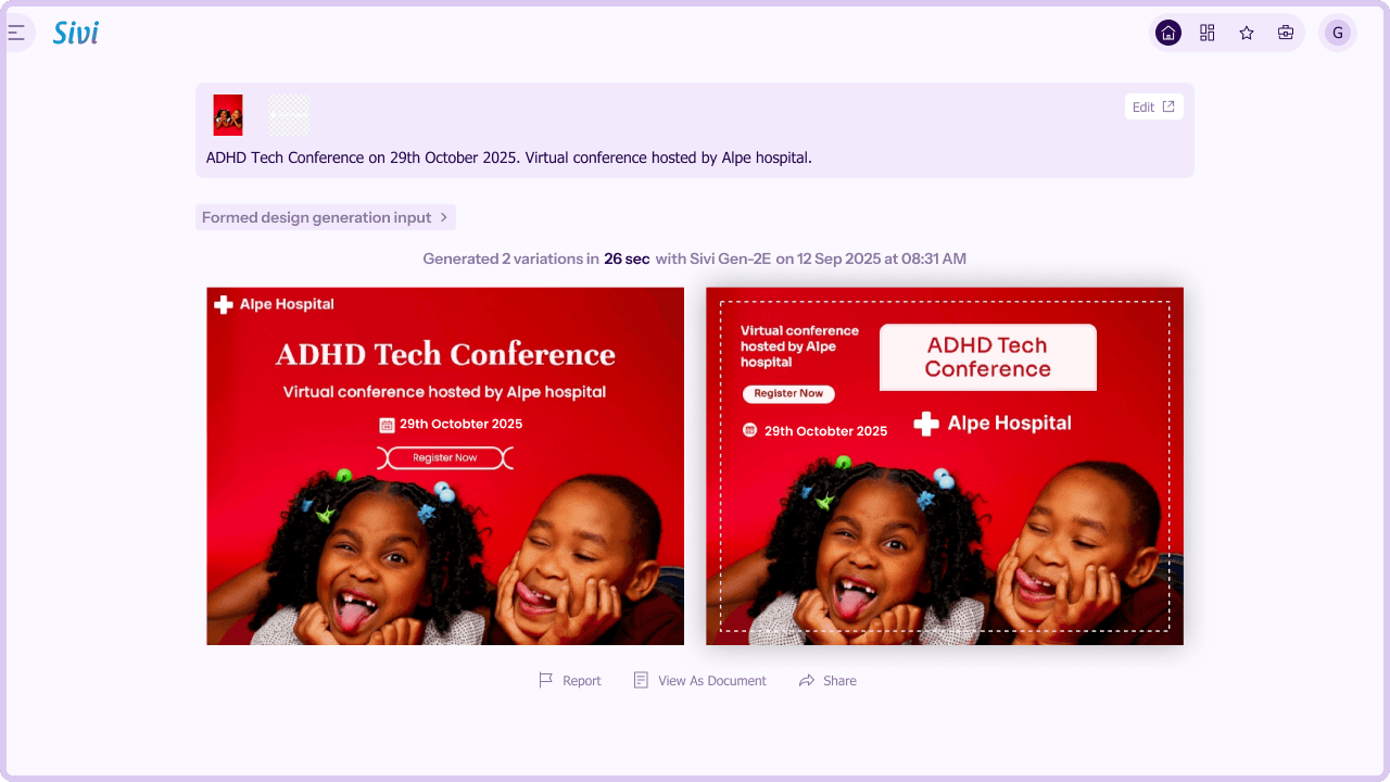 Generate conference banner