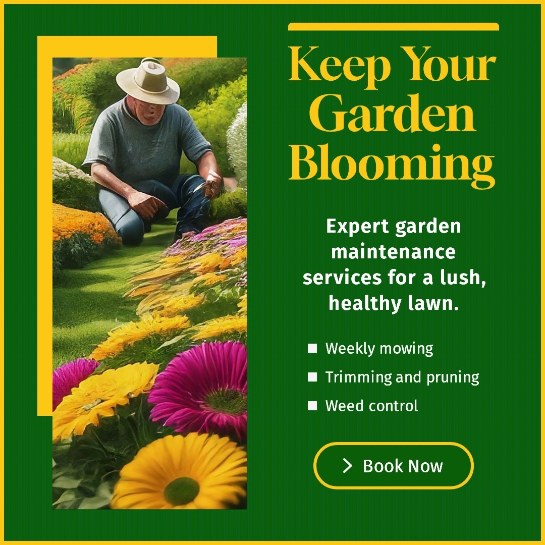 Garden maintenance services social post