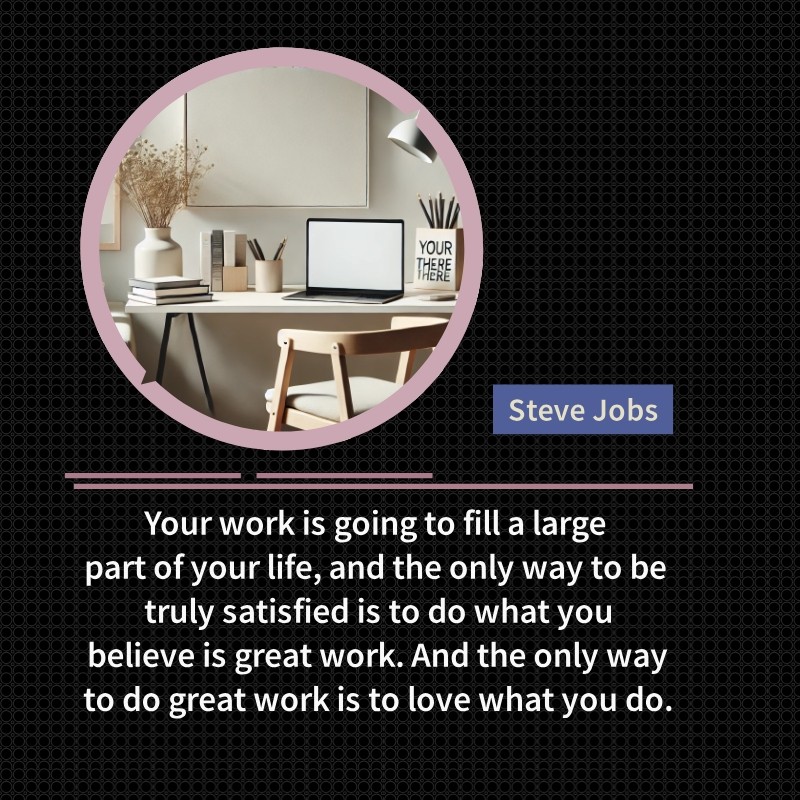 Steve Jobs quote design generated by Sivi