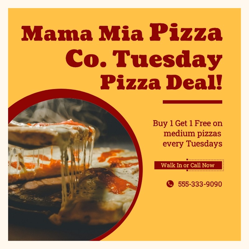 Pizza food banner