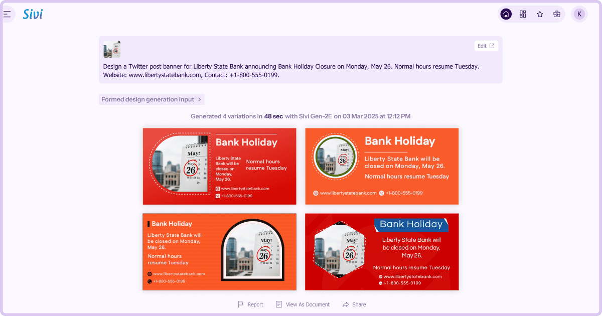 Generate holiday banner