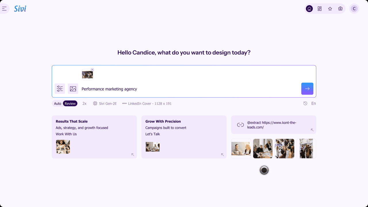 LinkedIn cover by AI designer