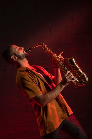 Man playing Jazz music