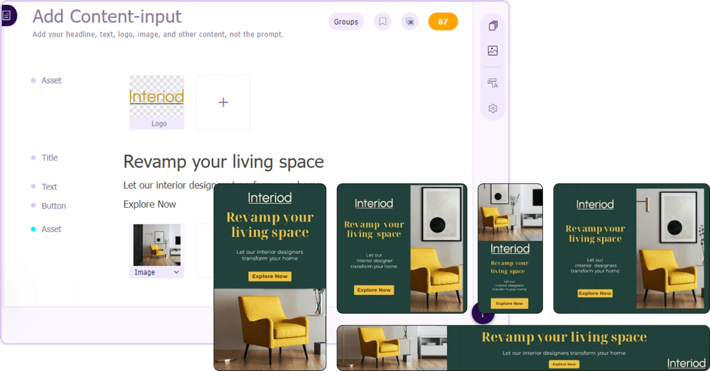 Display ads generator
