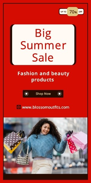 Summer sale fashion banner