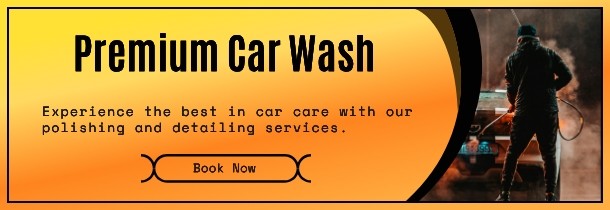 White car wash banner