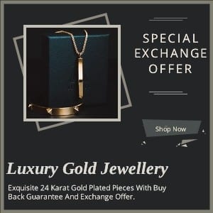 Amazon A+ banner for gold jewellery brand generated with Sivi AI