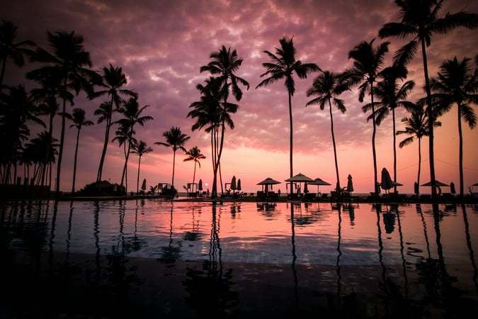 Sunset at beach