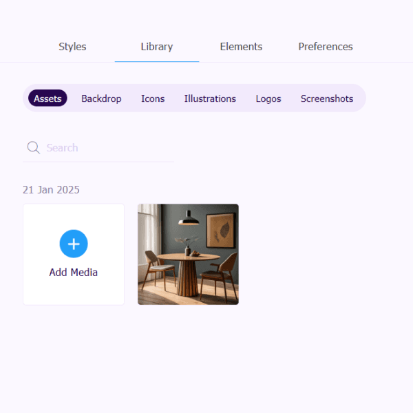 Upload brand kit library in Sivi