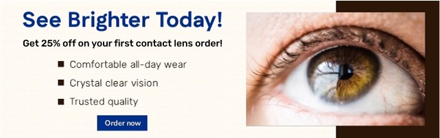 Contact lens hello bar