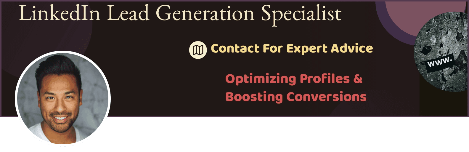 LinkedIn profile banner for lead generation specialist - generatedWithSivi