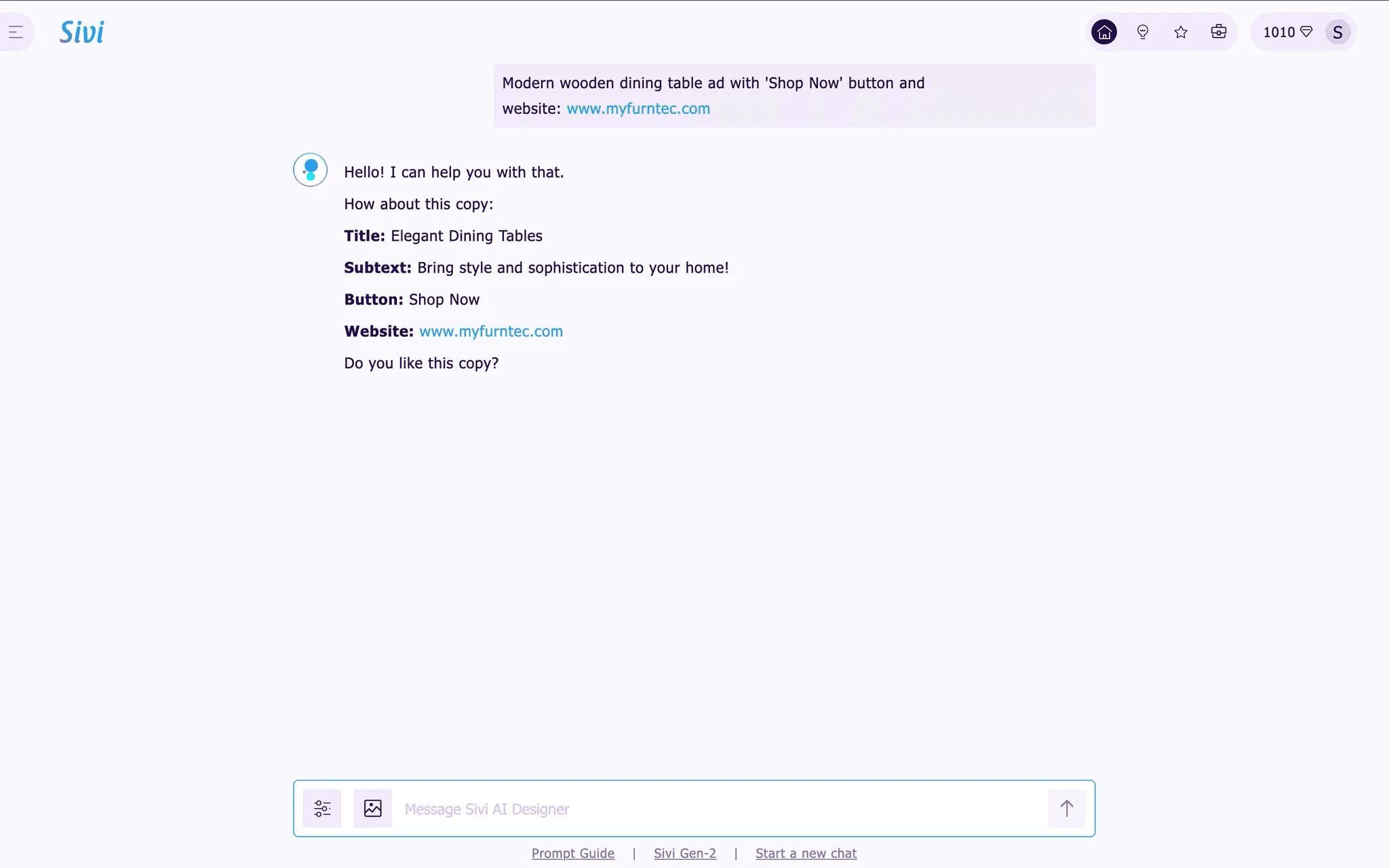 AI copywriter by Sivi