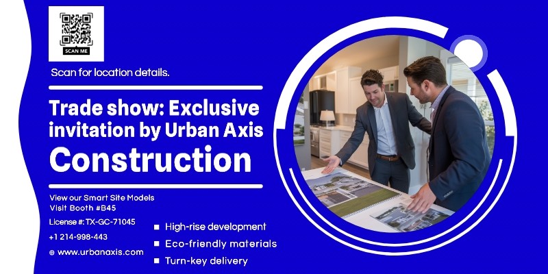 Construction banner for trade show