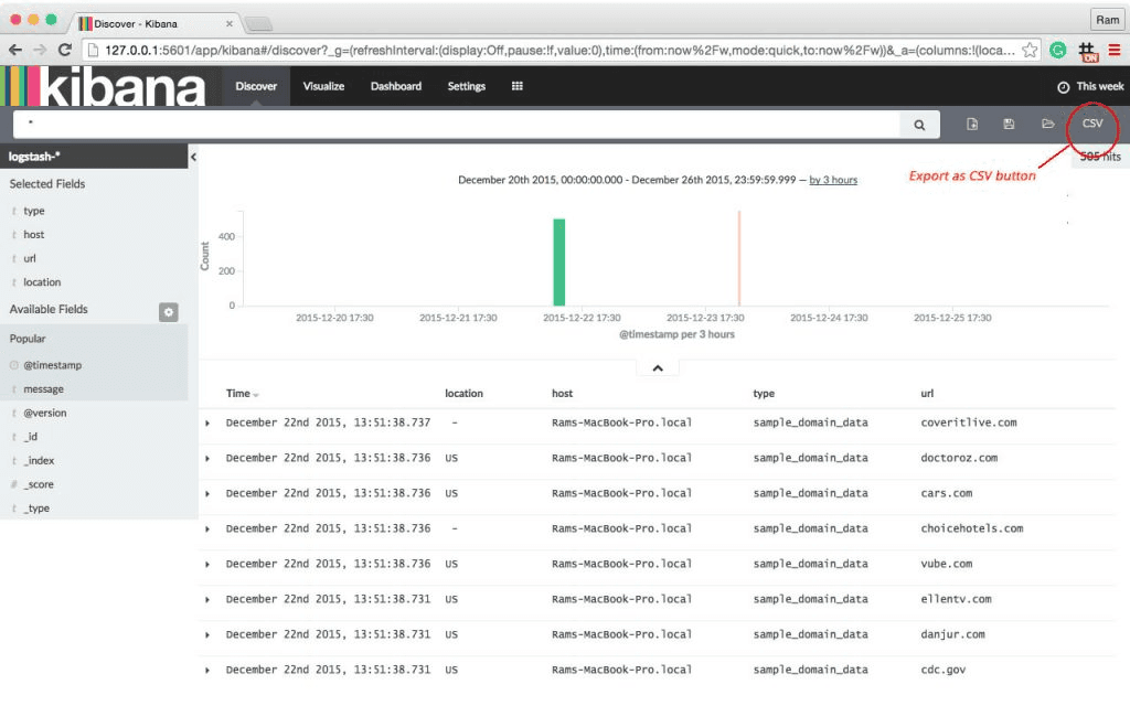 Kibana Discover