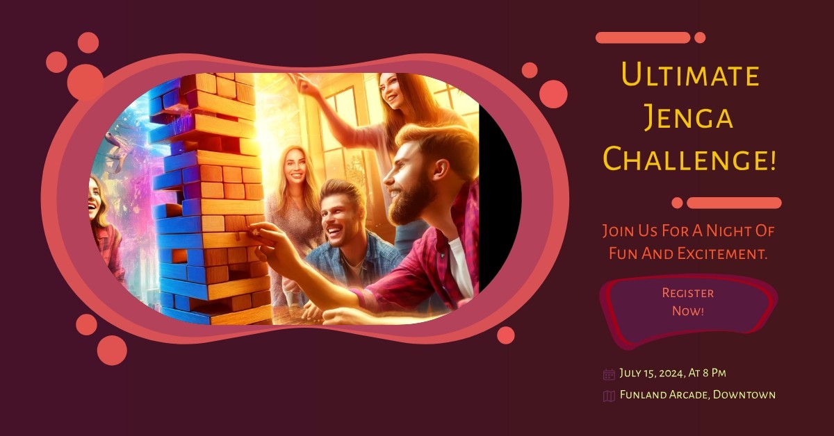 Jenga game poster generated by Sivi