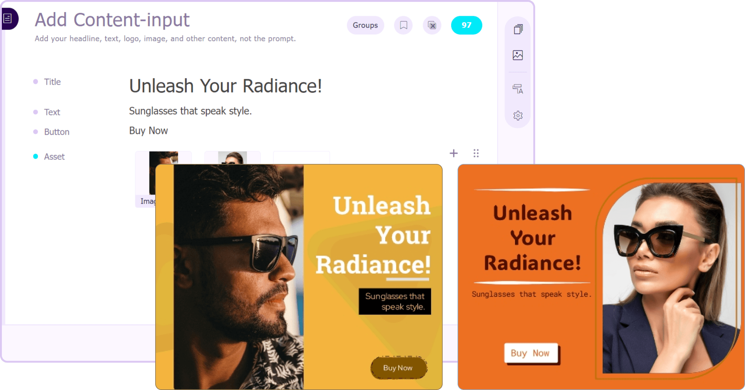 Product banner generator