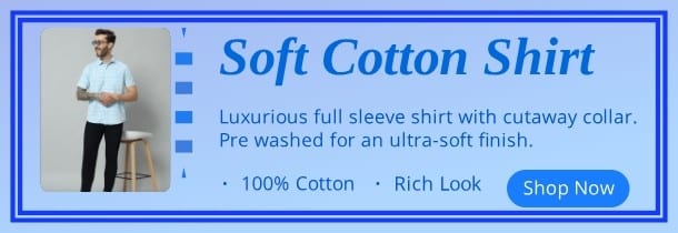 Shirts web banner design - generatedWithSivi