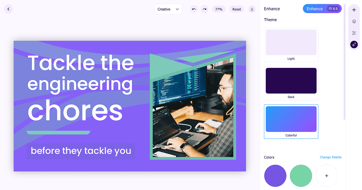 Enhance the banner in AI design editor