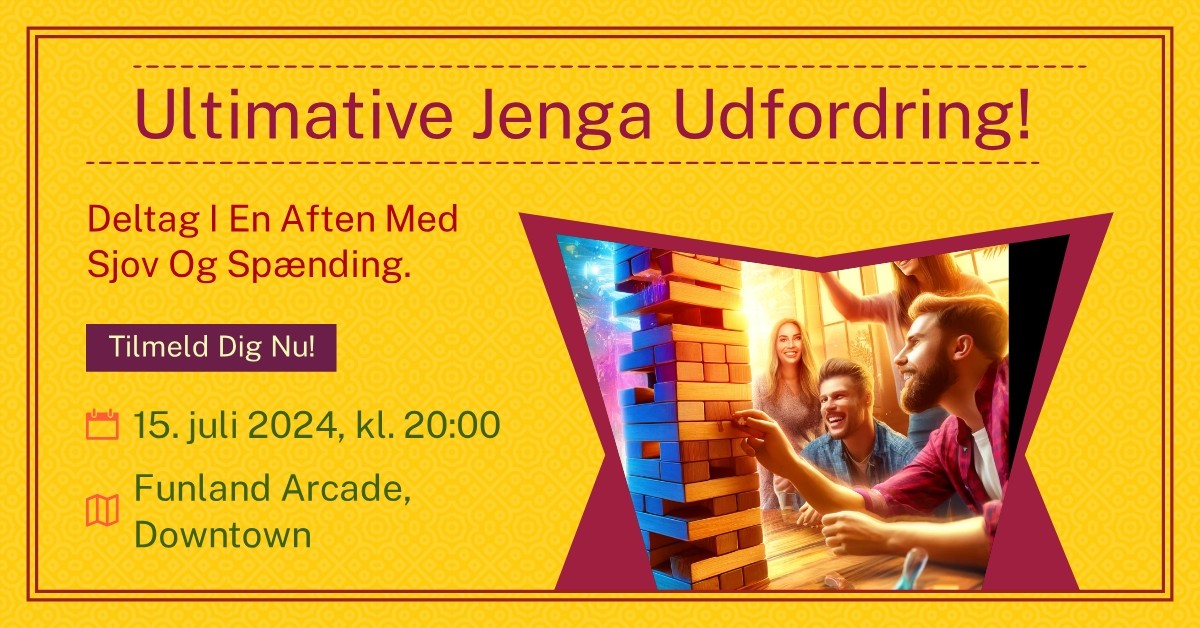 Jenga poster translated to Danish by Sivi