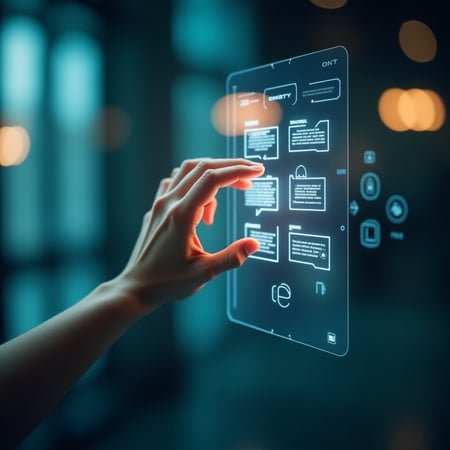 operating digital screen