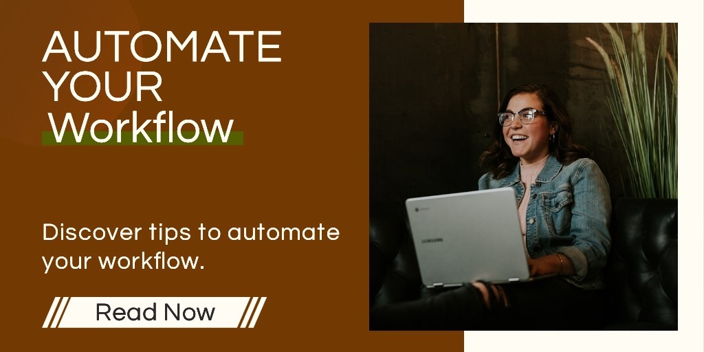 Workflow automation tips Twitter post