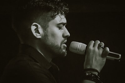 man singing