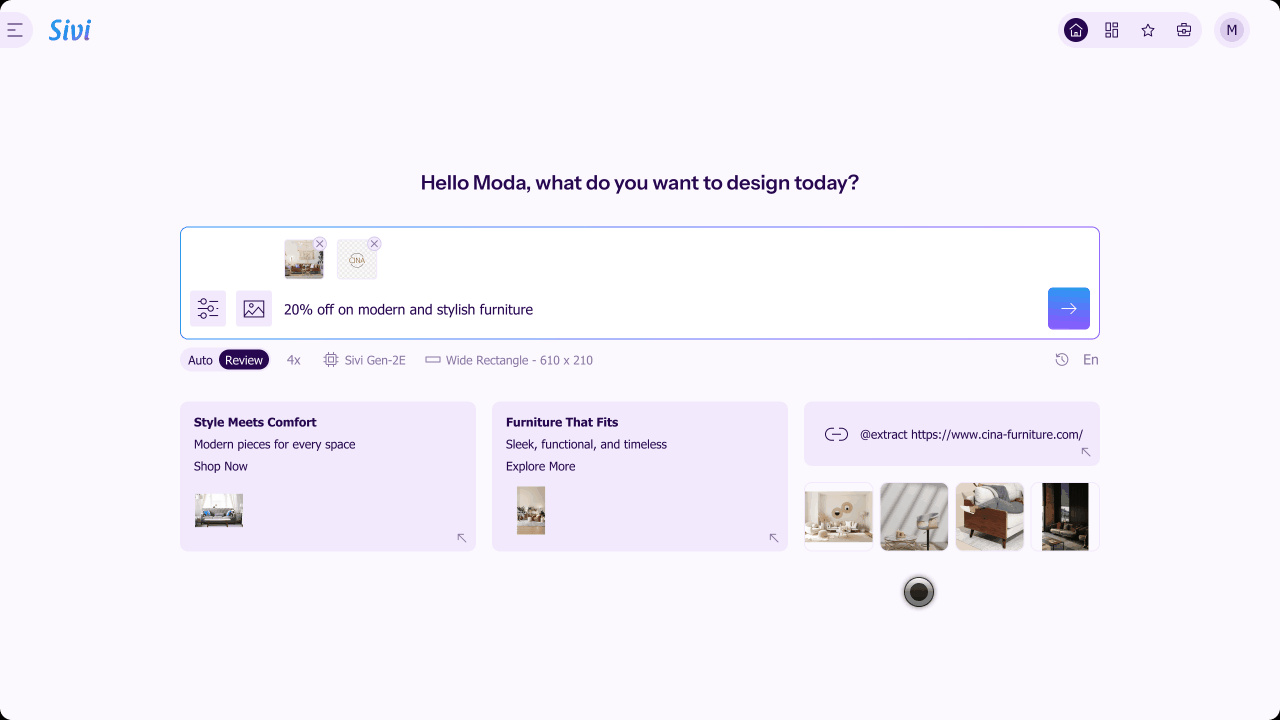 Email header by AI design maker
