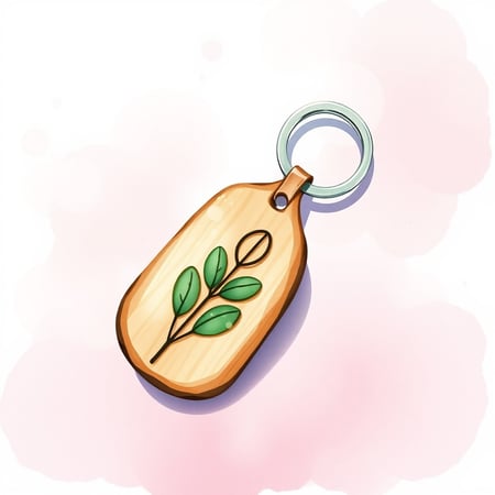 Wooden keychain