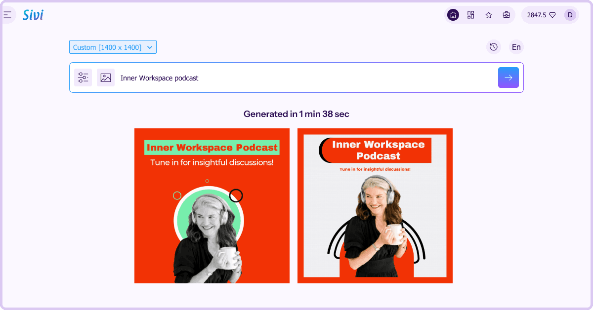 Podcast cover generator