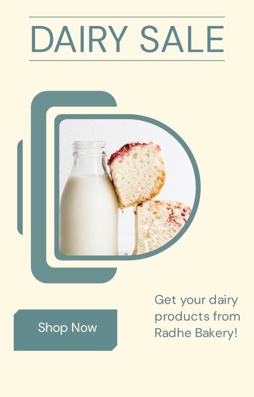 Product banner for dairy product sale - generatedWithSivi