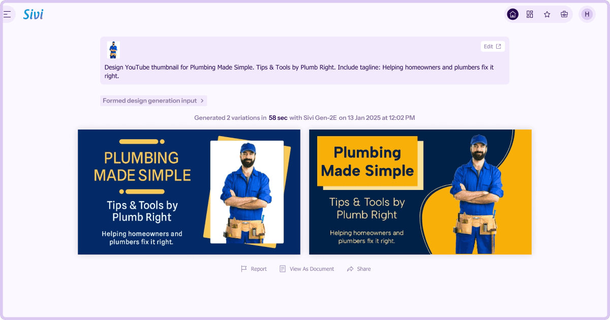 Generate plumbing banner