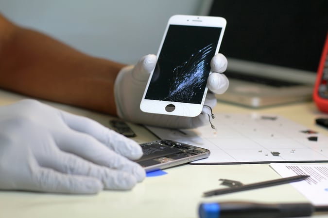 Broken mobile screen